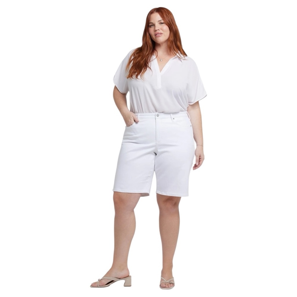 St. John's Bay White Plus-Size Bermuda Shorts